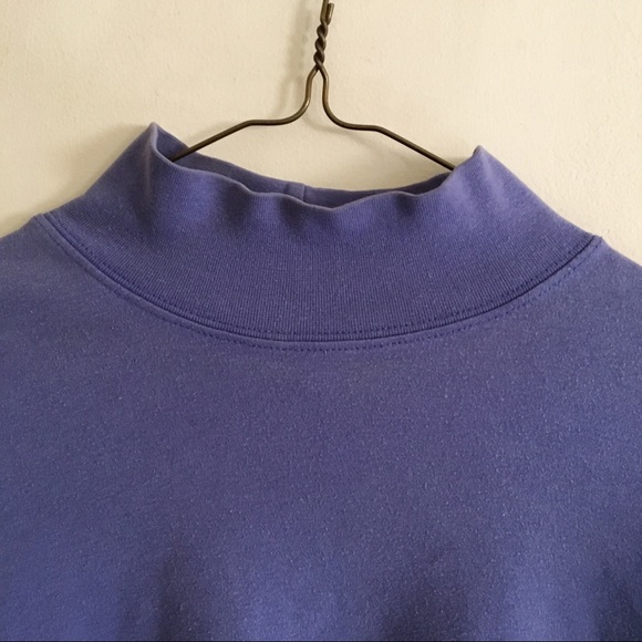 Comfy 90’s periwinkle mock neck sweater! - Picture 2 of 3